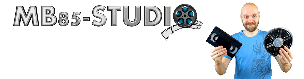 Digitalisierung von Videokassetten, Schmalfilmen / Super 8 sowie DVDs / Blu-rays.